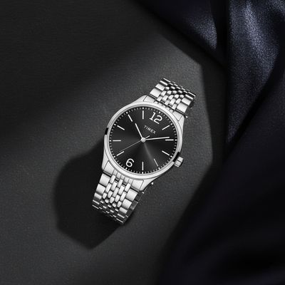Timex Black Dial Analog Watch Unisex image 2